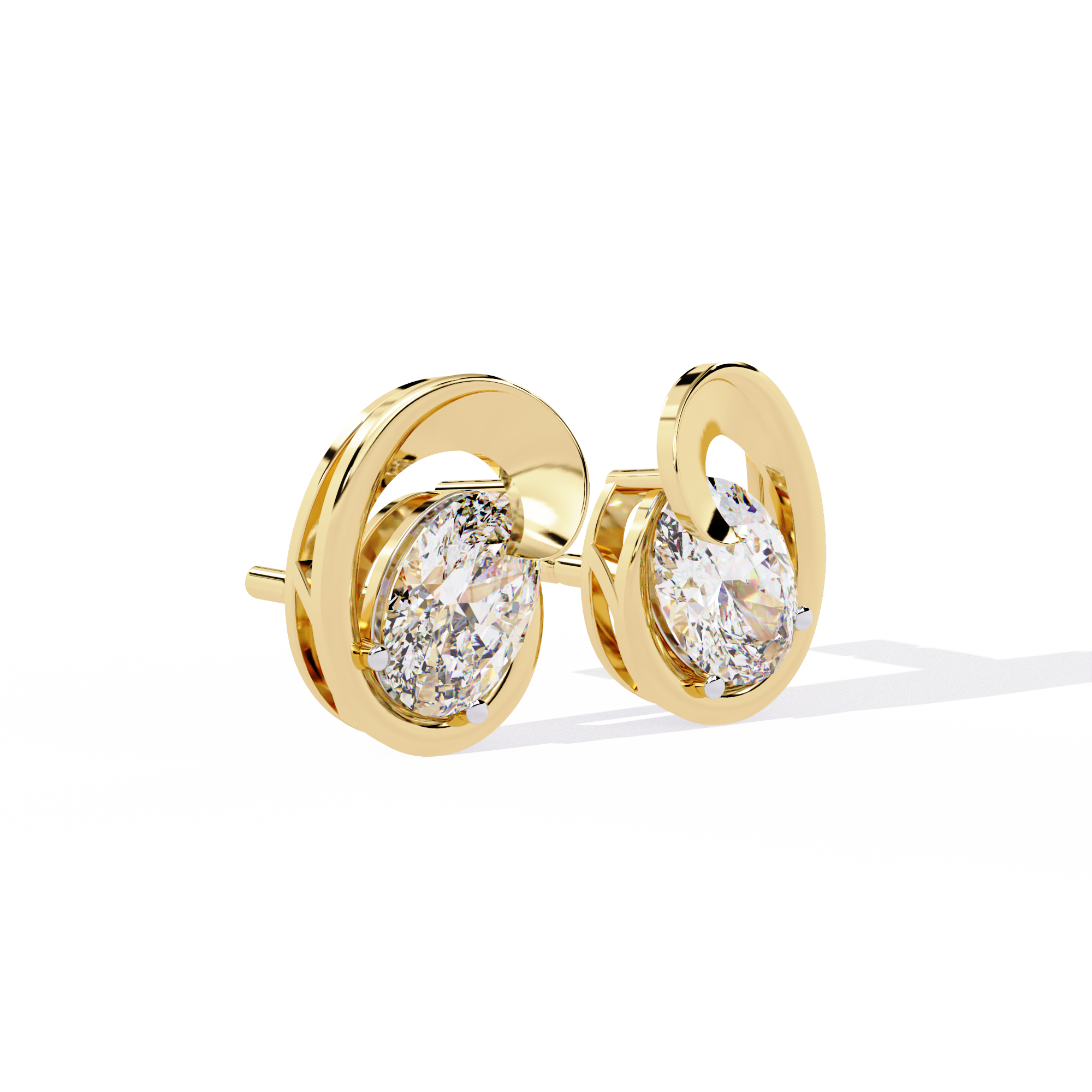 1.32ct Natural Diamond Loop Earrings | Solitairekart